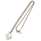 Dior Rhinestone Embellished Oblique Logo Necklace — view 2