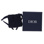 Dior Rhinestone Embellished Oblique Logo Necklace — view 5