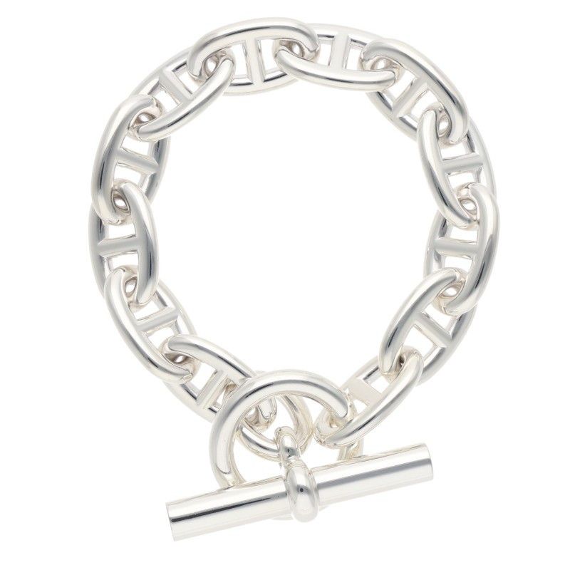 Hermes Chaine D'ancre TGM Silver Bracelet