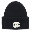 Chanel CC Logo Cashmere Knit Cap