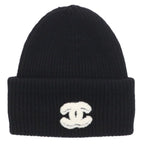Chanel CC Logo Cashmere Knit Cap
