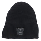Chanel CC Logo Cashmere Knit Cap — view 3