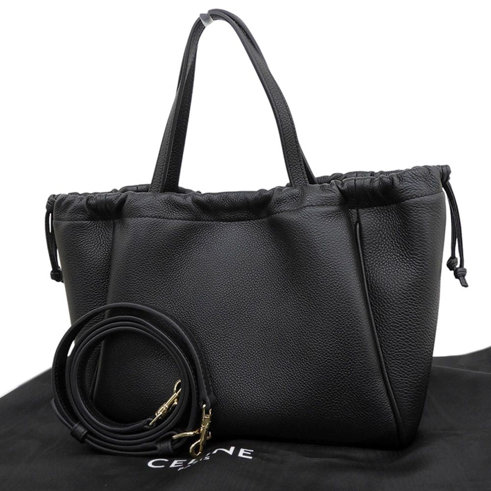 Celine Cuir Triomphe Small Luca Drawstring Shoulder — view 2