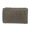 Bottega Veneta Maxi Intrecciato Leather Khaki Bifold Wallet