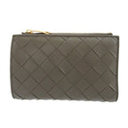 Bottega Veneta Maxi Intrecciato Leather Khaki Bifold Wallet