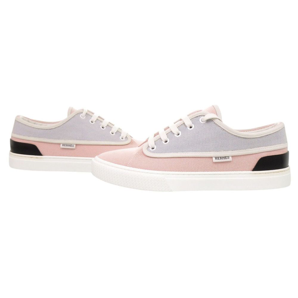 Hermes Envy 40.5 Canvas Pink Blue White Sneakers — view 4