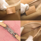 Gucci Vintage Jackie GG Pattern 002 Canvas Leather Pink Beige Shoulder — view 7