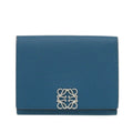 Loewe Anagram Trifold Wallet Leather Blue