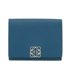 Loewe Anagram Trifold Wallet Leather Blue