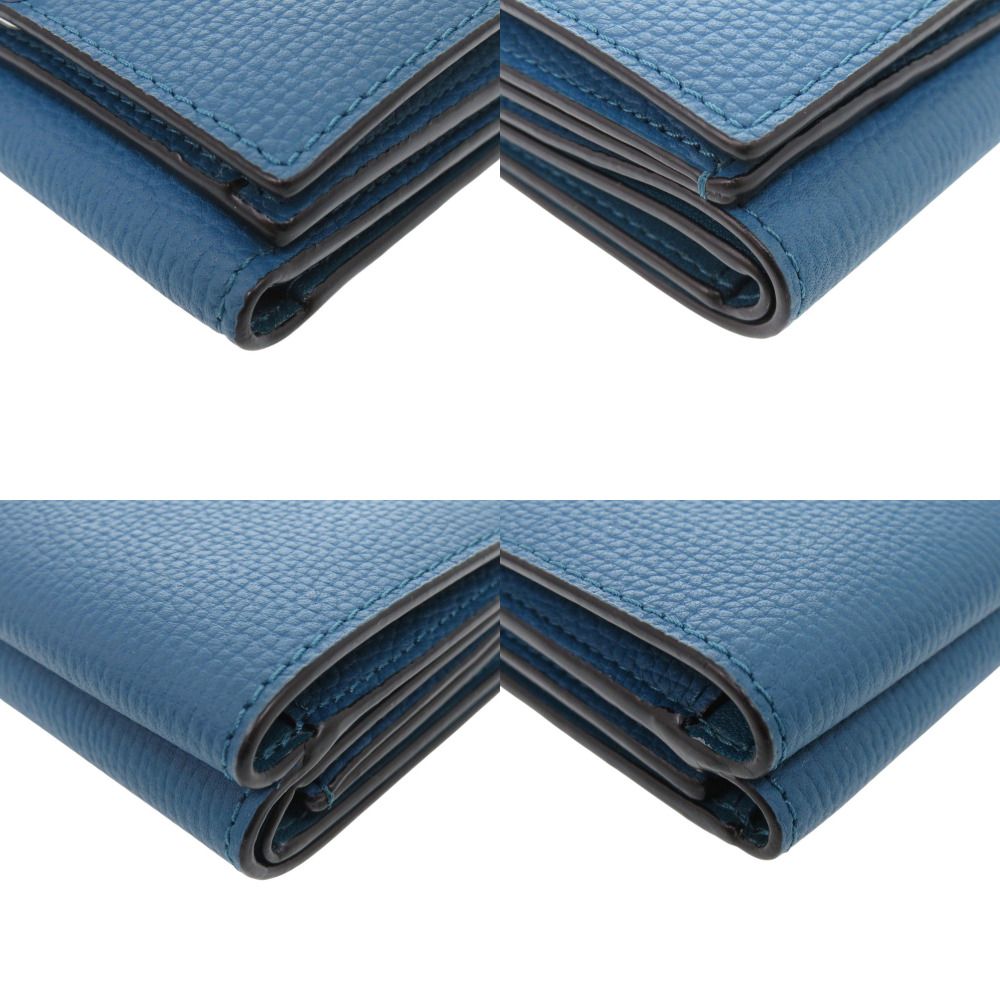 Loewe Anagram Trifold Wallet Leather Blue — view 4