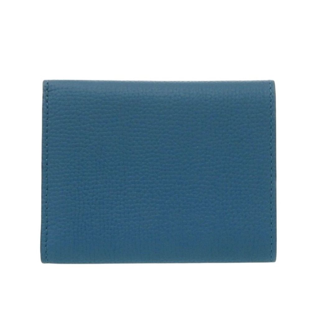 Loewe Anagram Trifold Wallet Leather Blue — view 3