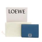 Loewe Anagram Trifold Wallet Leather Blue — view 2