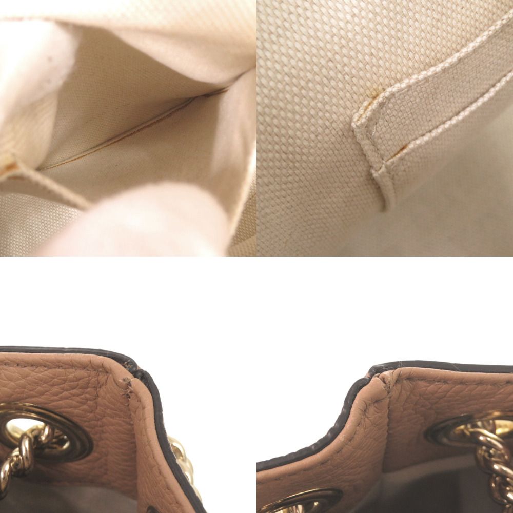 Gucci Soho Interlocking Leather Beige Tote Chain Shoulder — view 9