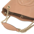 Gucci Soho Interlocking Leather Beige Tote Chain Shoulder — view 6