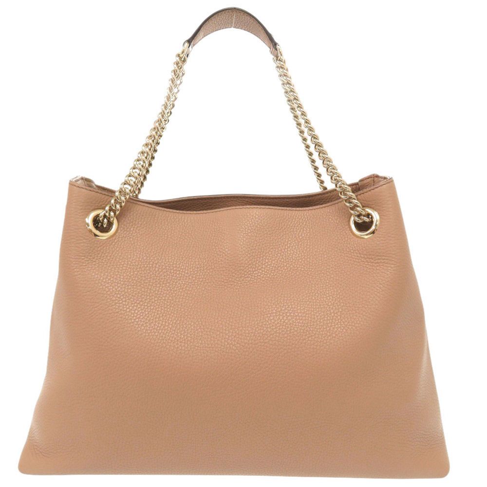Gucci Soho Interlocking Leather Beige Tote Chain Shoulder — view 3