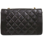 Chanel Diana 25 Lambskin Black Quilted Shoulder Bag CC Logo — view 2