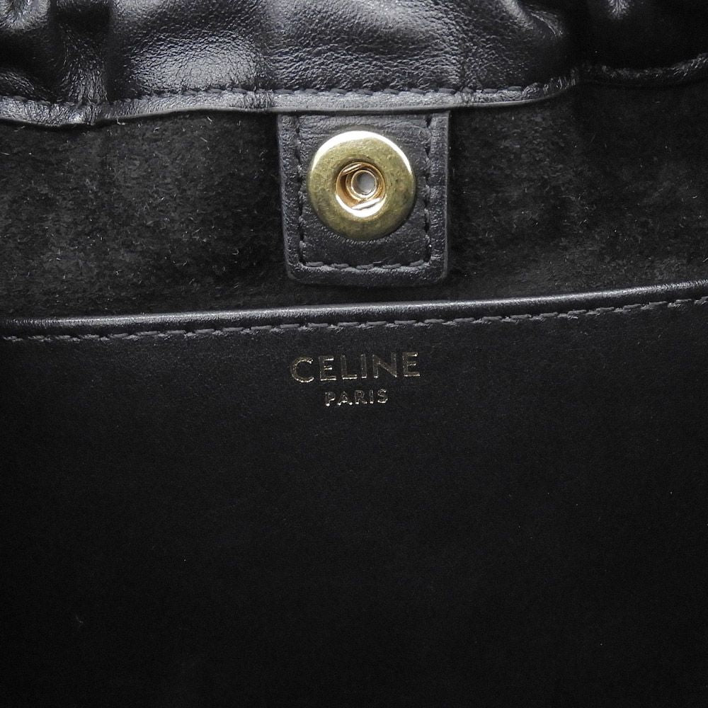 Celine Cuir Triomphe Small Luca Drawstring Shoulder — view 8