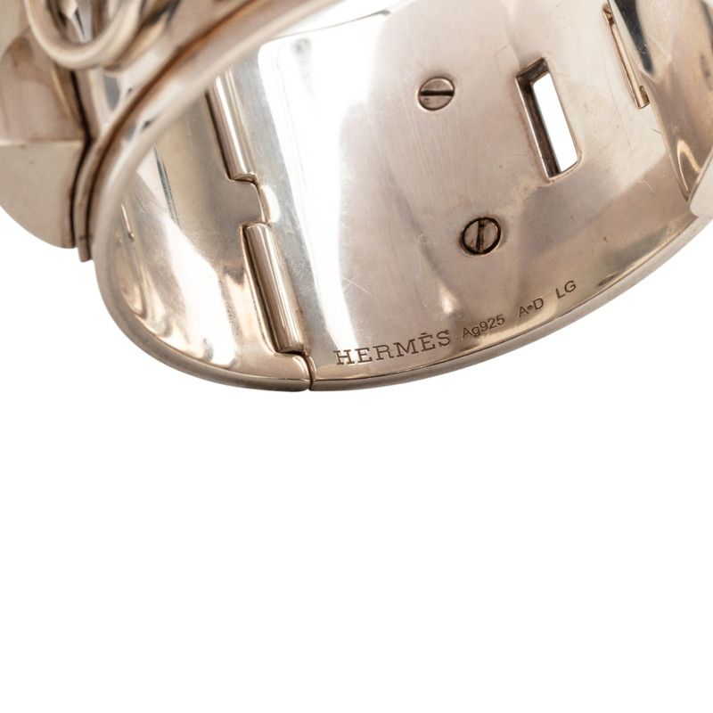 Hermes Collier de Chien GM Bracelet Bangle LG Silver — view 4
