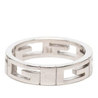 Gucci Logo Ring 11 18k White Gold 750 — view 3