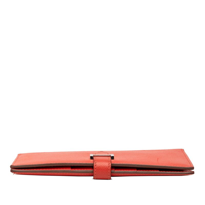 Hermes Bearn Souffle Wallet Rose Gyople Red Veau Epsom — view 3