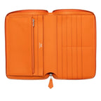 Hermes Azap Integral Zip Around Wallet Orange Veau Epsom — view 4