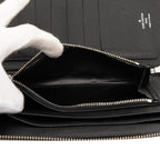 Louis Vuitton Taiga Organizer Zip Around Wallet Black Leather — view 5