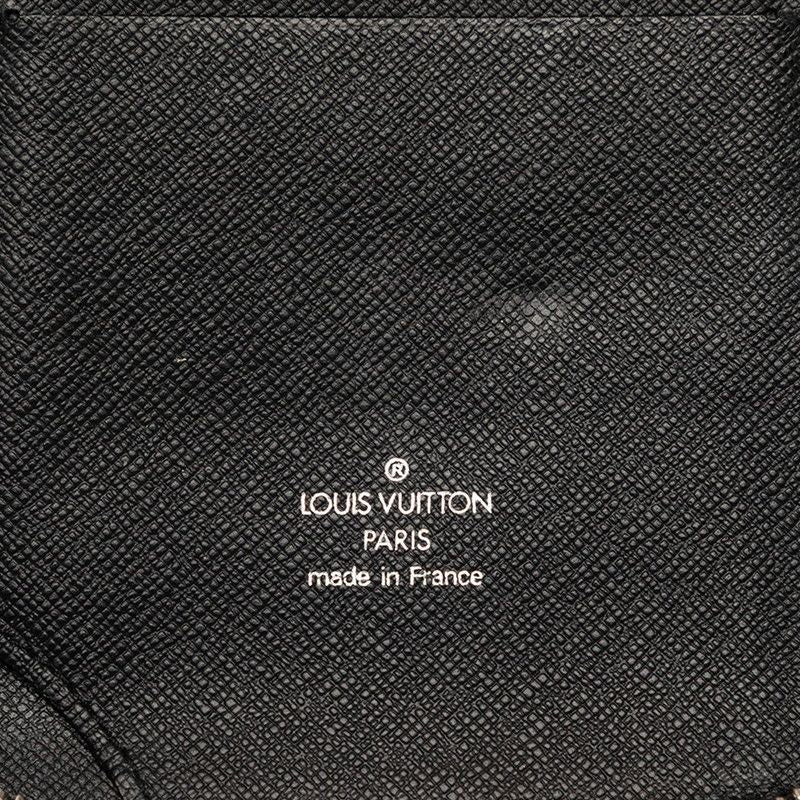 Louis Vuitton Taiga Organizer Zip Around Wallet Black Leather — view 6