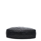 Chanel CC Logo Quilted Fringe Chain Shoulder Bag Black Lambskin — view 3