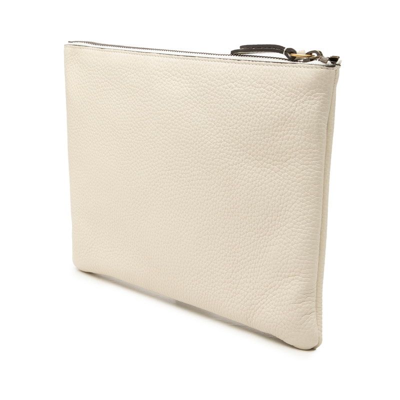Gucci Animalier Bi Clutch Ivory Leather — view 2