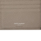 Saint Laurent Tiny Cassandra YSL Logo Bifold Wallet Beige Leather — view 6