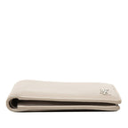Saint Laurent Tiny Cassandra YSL Logo Bifold Wallet Beige Leather — view 3