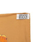 Hermes Carre 90 la Promenade de Longchamps Walk to Long Chien Scarf Brown — view 7