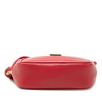 Saint Laurent Monogram Bloga Tassel YSL Logo Crossbody Shoulder Bag Red Leather — view 3