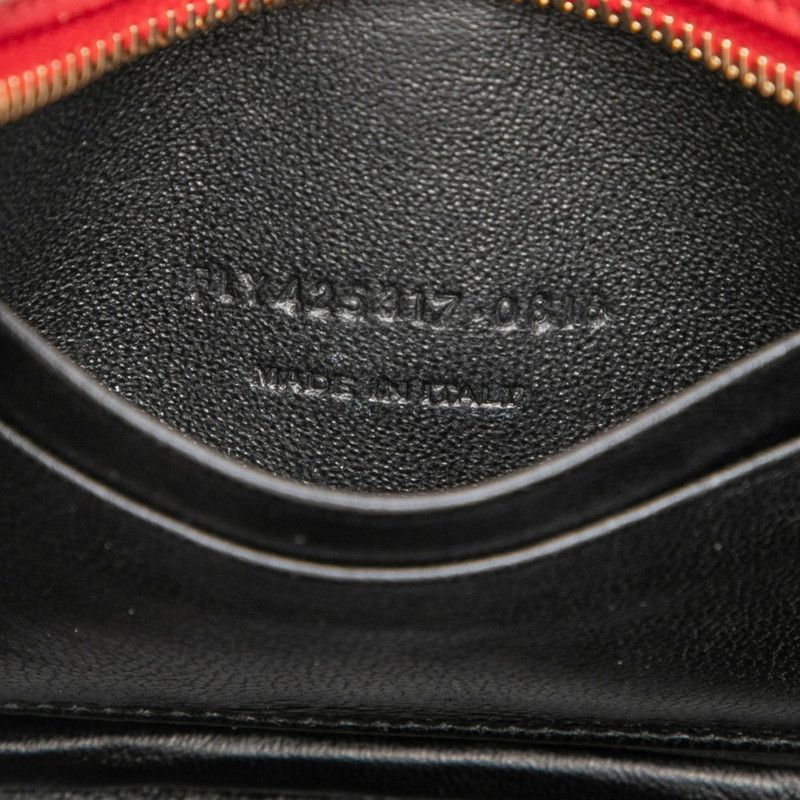 Saint Laurent Monogram Bloga Tassel YSL Logo Crossbody Shoulder Bag Red Leather — view 6