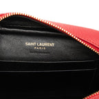 Saint Laurent Monogram Bloga Tassel YSL Logo Crossbody Shoulder Bag Red Leather — view 5