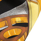 Hermes Maxi Twill Cavalcadour Scarf Black Multicolor Silk — view 4