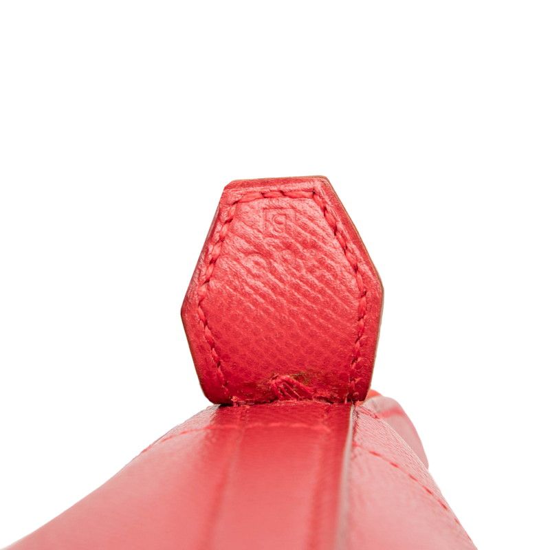 Hermes Bolide 37 2-Way Shoulder Bag Vermillion Red Courchevel — view 6