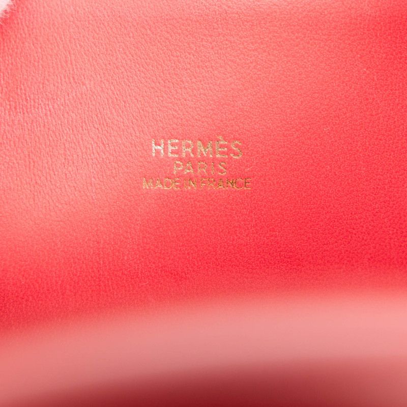 Hermes Bolide 37 2-Way Shoulder Bag Vermillion Red Courchevel — view 5