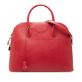 Hermes Bolide 37 2-Way Shoulder Bag Vermillion Red Courchevel