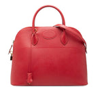 Hermes Bolide 37 2-Way Shoulder Bag Vermillion Red Courchevel