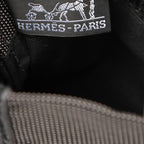 Hermes Her Line Mini Shoulder Bag Pochette Gray Black Canvas — view 5