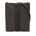 Hermes Her Line Mini Shoulder Bag Pochette Gray Black Canvas