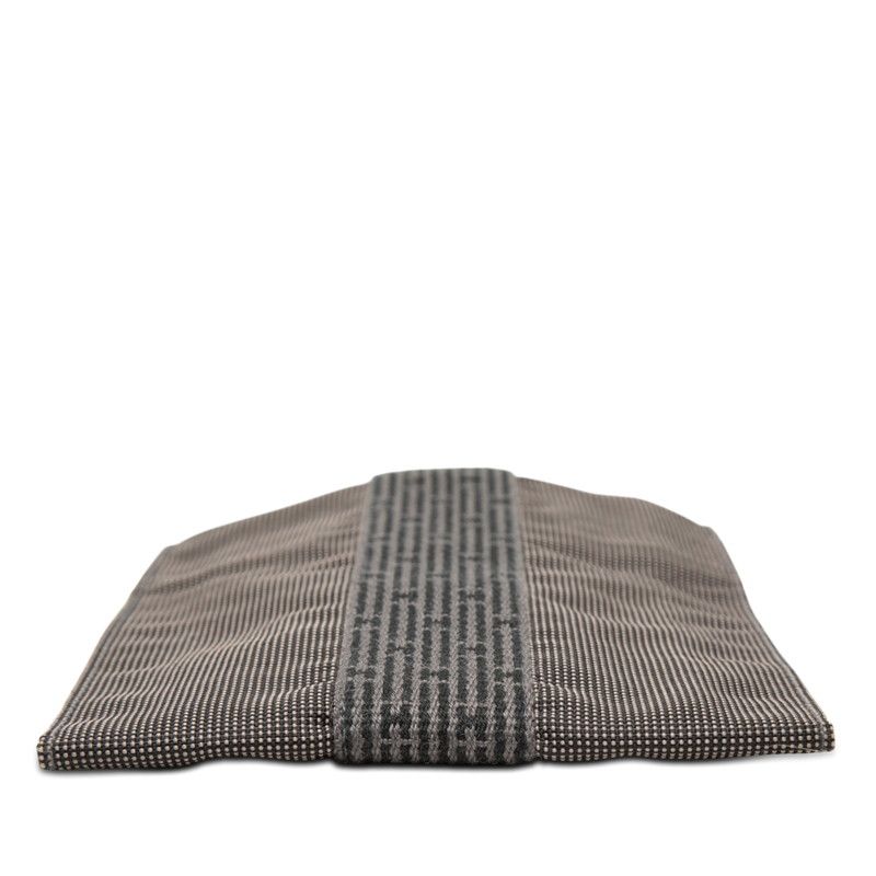Hermes Her Line Mini Shoulder Bag Pochette Gray Black Canvas — view 3