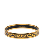 Hermes Enamel PM Bangle Gold Multicolor Plated Bracelet — view 3