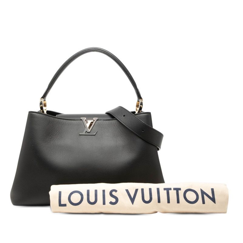 Louis Vuitton Capucines Super GM 2-Way Shoulder Bag Black Leather — view 6