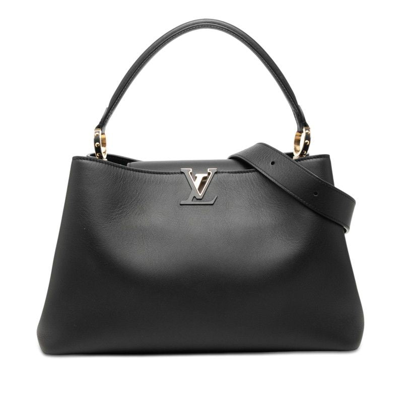Louis Vuitton Capucines Super GM 2-Way Shoulder Bag Black Leather