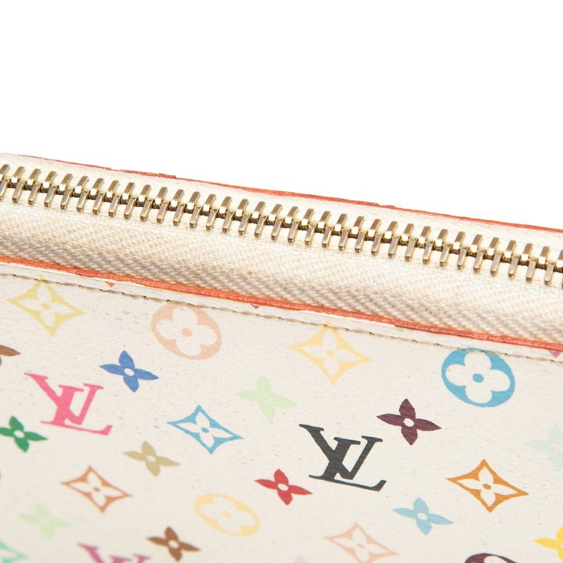 Louis Vuitton Monogram Multicolor Zippy Wallet White Leather — view 5