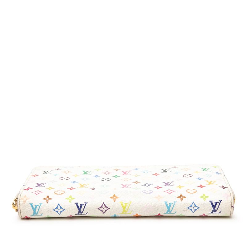 Louis Vuitton Monogram Multicolor Zippy Wallet White Leather — view 3