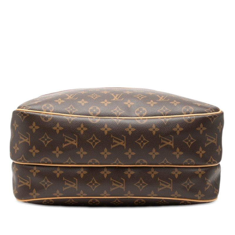 Louis Vuitton Monogram Reporter GM Crossbody Shoulder Bag Brown Leather — view 3