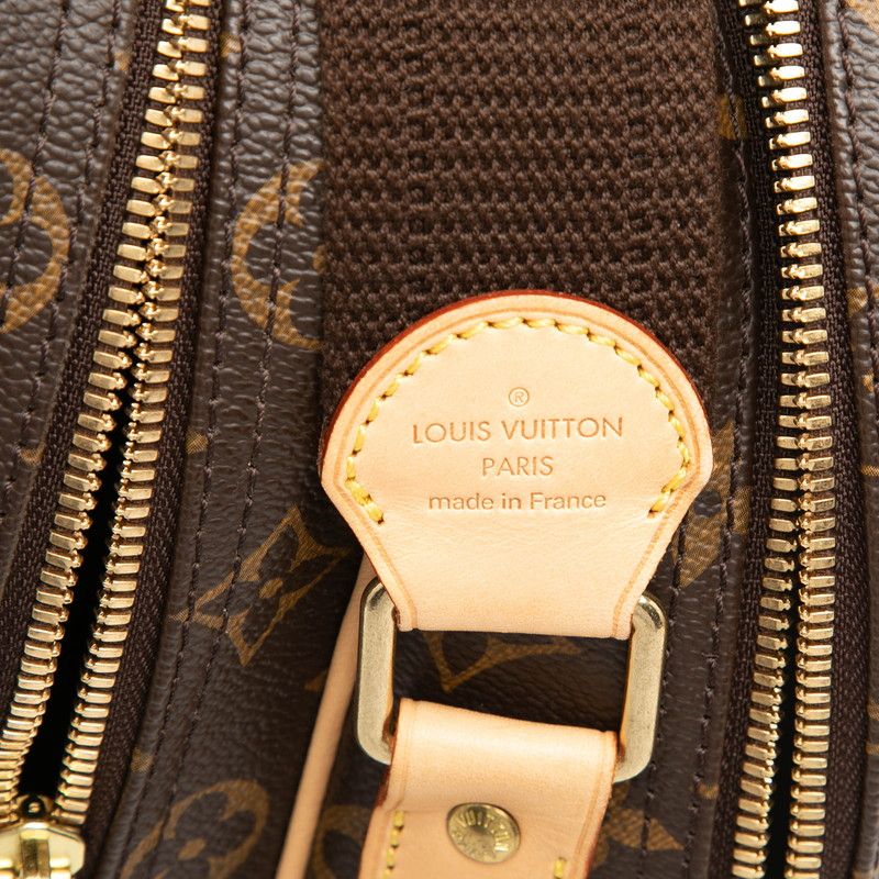 Louis Vuitton Monogram Reporter GM Crossbody Shoulder Bag Brown Leather — view 6